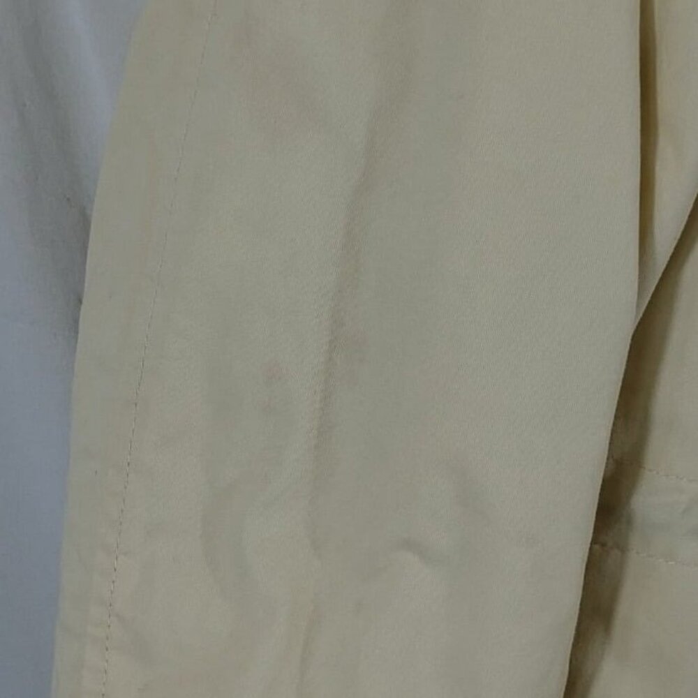 YXP Parka Women's Off White 100% Cotton Faux Fur Hooded Drawstring Waist Size L - Picture 5 of 8